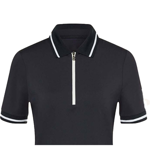 Camiseta de Manga Corta con Cuello en V, Ajustada, 100% Algodón, Estilo Inglés, Ecológica, Transpirable, con Logotipo Frontal en Relieve, Tejida, para Mujer - Product Image 4