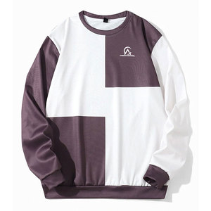 Sudadera de Algodón con Mezcla de Telas, Diseño Sencillo y Tejido Cómodo, Ideal para Uso Diario - Product Image 1