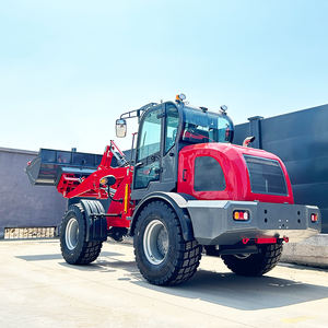 Mini-tracteur chargeur hydraulique diesel à double pompe 2T 4x4, moteur haute puissance, chargeuse sur roues, capacité de la benne 1-1,2 m, simultané - Product Image 1