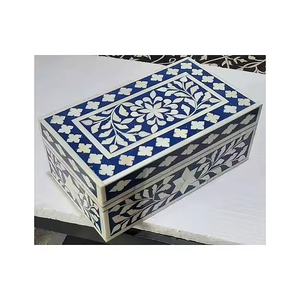 Nuevo joyero decorativo hecho a mano con incrustaciones de hueso disponible en todos los tamaños con incrustaciones de hueso de colores para un estilo adicional - Product Image 1