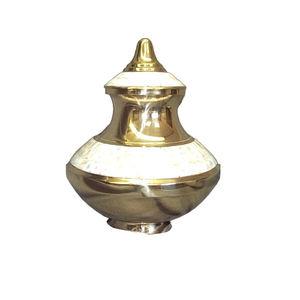 Traditional Large Metal Brass Cremation Urn <b>for</b> Adult Human <b>Ashes</b> Funeral Supplies & <b>Keepsake</b> Storage Casket - Product Image 1