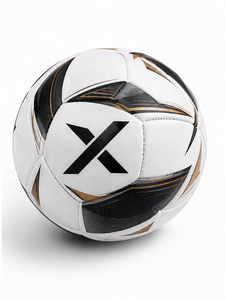 Ballon de football promotionnel personnalisé X |   Blanc Noir Or |   Logo X |   Fabricant OEM ODM |   Design haut de gamme |   Qualité supérieure - Product Image 2