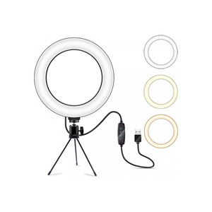 Lampe annulaire à LED pour la photographie Lampe à selfie USB Dimmable avec trépied Photo - Product Image 4