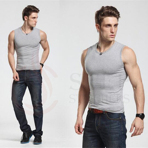 Wholesale sportswear apparel deep cut <b>gym</b> tank top curved Latest Design Custom Logo Fitness Wear Tank Top Stringer - Product Image 2