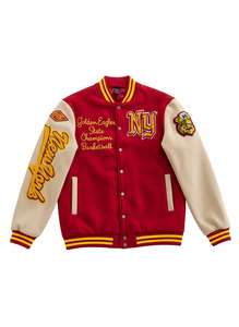 Veste en cuir de haute qualité, manches en cuir, logo personnalisé OEM, broderie, manches en cuir, veste de baseball varsity - Product Image 5