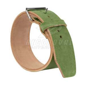 Cinturón de elevación de una sola punta OEM, equipo de gimnasio de cuero, cinturón de una sola punta para culturismo y entrenamiento cruzado - Product Image 1