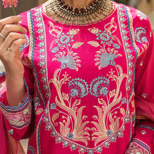 Colección de 3 piezas para mujer, traje de 3 piezas con costuras para césped, ropa india y paquistaní, verano, 2023 - Product Image 6