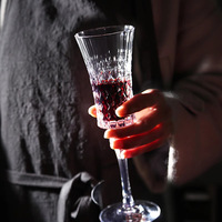 Verres à vin de luxe en cristal taillé diamant, gobelets romantiques français à long pied pour mariages, banquets et fêtes - Vente en gros