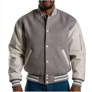 College Baseball jacket for men New Hip Hop Baseball Jacket Men and Women Letters Embroidery Loose Varsity Jackets - Product Image 1