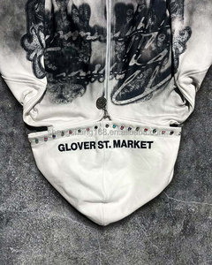 Fabricante Industrial personalizado 500gsm gemas de Terry francés sudaderas con capucha lavado sucio bordado sudaderas con capucha - Product Image 5