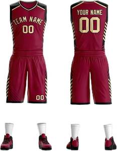 Vente en gros uniformes de basket-ball respirants Bsci personnalisés ensembles de maillots pour hommes en impression par sublimation vêtements de sport pour basketteurs - Product Image 6