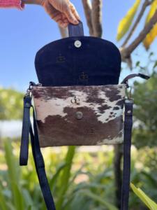 Sac à bandoulière en cuir de vachette neuf en gros, sac à main élégant en fourrure de vache, sac à main bohème, pochette pour femme, sac multi-usages - Product Image 5