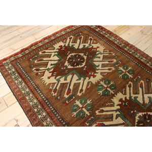 Tapis turc vintage, tapis de 5,2x7,5 pieds, tapis en laine marron-rouge avec motifs de plantes et d'arbres - Product Image 4