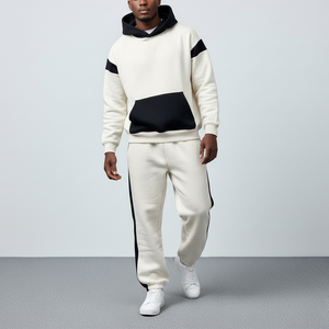 Conjunto Deportivo de 2 Piezas para Hombre, Sudadera con Capucha y Pantalones de Felpa, 100% Algodón, Estampado Personalizado, Informal, Cómodo, Estilo Hip Hop, Venta al por Mayor - Product Image 2