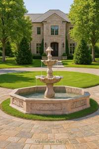 Natural Marble Luxury Hand Carved Solid Stone Modern Eco-Friendly Durable Outdoor & <b>Indoor</b> Decorative <b>Water</b> <b>Fountain</b> - Product Image 2