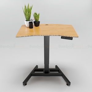 FlexiBamboo FB014 Coffee Table <b>Electric</b> Adjustable 1 Leg and 3 Joints Pressed Bamboo Wood Computer <b>Desk</b> - Product Image 2