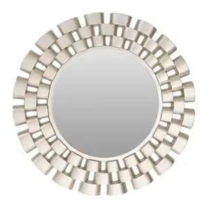 Espejo de Pared Moderno Premium de Alta Calidad con Diseño de Hojas Doradas y Marco Metálico para Sala de Estar, Hotel, Espejo Decorativo Elegante para el Hogar - Product Image 1