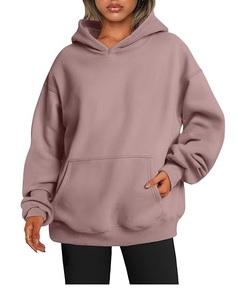 Personalizado de alta calidad de las mujeres recortadas lavado ácido Streetwear sudaderas con capucha liso Conjunto de jersey - Product Image 4