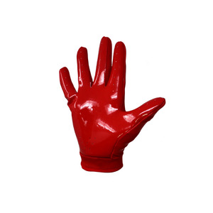 Gants de football en cuir brillant de qualité supérieure, antidérapants, respirants, évacuant la transpiration, mitaines d'entraînement de football américain. - Product Image 3