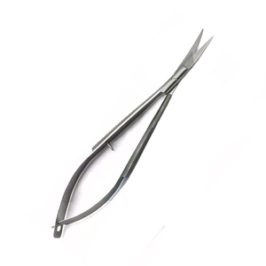 Logo personnalisable outil de soin des cheveux en acier inoxydable enduit noir ciseaux à sourcils à cils pointus pour l'art de soins de beauté personnels - Product Image 6