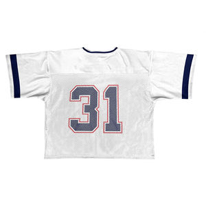 Camiseta de Fútbol Americano para Hombre, Diseño Holgado y Cuadrado con Malla, Cuello en V, Estilo Corto para Deportes de Verano, Fabricante Personalizado - Product Image 2