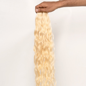 Extensiones de Cabello Humano Virgen Indio Rubio con Ondas Naturales, Doble Trama, para Salón y Uso Diario - Product Image 1
