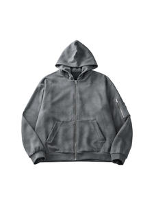 Otoño e Invierno nueva Sudadera con capucha para hombre luz madura Simple suelta cremallera moda con capucha cárdigan abrigo sudaderas con capucha - Product Image 5