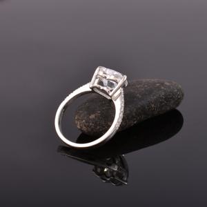 Provence Bijoux Bague Haute Qualité 10k Or Blanc Style Romantique 9mm Coeur Coupe Moissanite Anneaux pour Amoureux - Product Image 3