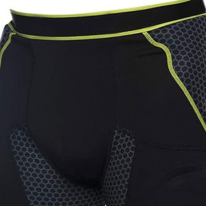 Men's <b>Padded</b> Football Girdle <b>Pants</b> with Geometric Mesh Panel and Elastic Waist Fitted Design for Adults All Seasons - Product Image 4