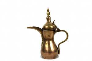 Vintage 750ml Solid Brass Dallah Coffee <b>Pot</b> Large Indian Style 200ml Teaware <b>Set</b> Sustainable Metal Drinkware for Home Use - Product Image 2