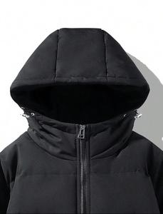 Men's Women's <b>Hooded</b> Puffer Varsity Bomber <b>Jackets</b> Regular Fit Wool/Viscose <b>Shell</b> Waterproof Breathable Reversible Plus Winter - Product Image 2