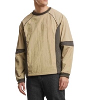 Veste coupe-vent de golf en nylon froissé respirant et coupe-vent pour homme, à carreaux, de haute qualité et personnalisée