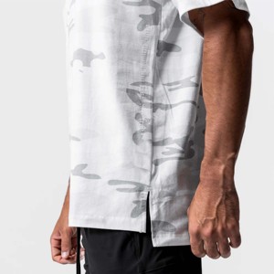 T-shirt manches courtes camouflage pour homme-T-shirt tendance à motif camouflage pour aventures en plein air et tenues décontractées - Product Image 4