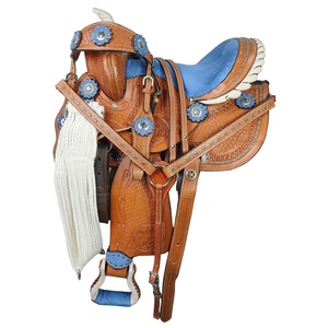 Selles de course de baril en gros abordables faites à la main en cuir véritable selles de cheval Western Premium Bulk Cowboy Rodeo Tack Supply - Product Image 1