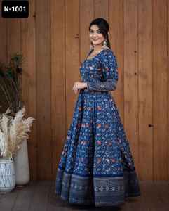 Nueva colección de vestidos étnicos indios Anarkali, Georgette simple con estampado digital para festivales de boda, ropa India pakistaní - Product Image 6