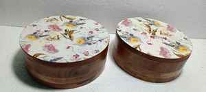 ชามเสิร์ฟสลัดไม้ขัดเงาพร้อมลวดลายเคลือบสีเป็นมิตรกับสิ่งแวดล้อมเหมาะสำหรับการนำเสนออาหารอย่างมีสไตล์ - Product Image 2