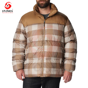 Veste d'hiver super chaude pour hommes, mode décontractée, veste d'hiver sur pied, veste tricotée teinte unie - Product Image 4