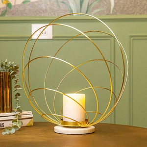 Decoración de mesa, candelabro decorativo brillante hecho a medida para el Festival de Navidad, candelabros de Metal con acabado dorado - Product Image 1