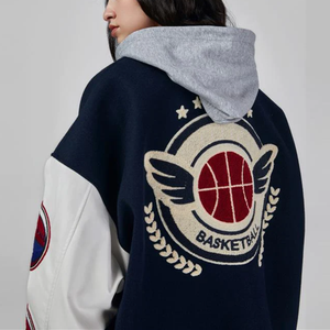 เสื้อแจ็กเก็ตบอมเบอร์ทีมโรงเรียนทำตามสั่งปักลายสำหรับสั่งซื้อจำนวนมาก - Product Image 3