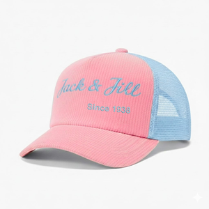 Jack and Jill Of America Custom Trucker Hat Mesh Back cap High Quality Casual Embroidered Snapback Front <b>Foam</b> Curved Visor Mesh - Product Image 1