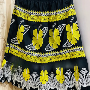 ชุดราตรีทรง100% คุณภาพสูงของผู้หญิงกระโปรงทางการผ้าคอตตอนปักลายขนาดพิเศษระบายอากาศได้ดีปักลายสวยงาม - Product Image 5