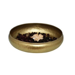 แจกันดอกไม้ทรงกลมสำหรับตกแต่งโต๊ะแบบโบราณสีทองสำหรับห้องนั่งเล่น - Product Image 1