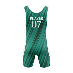 Singlet de lutte personnalisé W4G pour hommes, avec logo d'équipe américain, sangle réglable, fermeture à enfiler, nom du joueur - Product Image 3