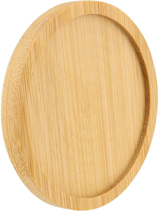 High Quality Eco-Friendly Modern Home Decor Round Natural <b>Bamboo</b> Wood Coaster Set 5mm Thick - Product Image 2