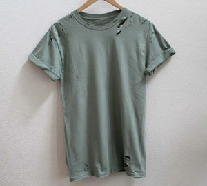 T-shirts unisexes personnalisés effet vieilli pour l'été, grandes tailles, en coton, prix équitable, nouveau design, T-shirts professionnels à fermeture sécurisée - Product Image 3