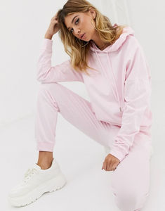 Conjunto de dos piezas liso de invierno para mujer, talla grande, 100% algodón, forro polar, ropa urbana, top regular, pantalones de chándal personalizados para entrenamiento - Product Image 6