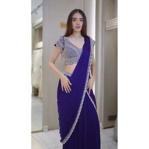 Vestidos de Fiesta Elegantes para Mujer, Listos para Usar, Corte Simple y Ajustado, Largos hasta el Suelo, con Blusa de Chinon - Product Image 2