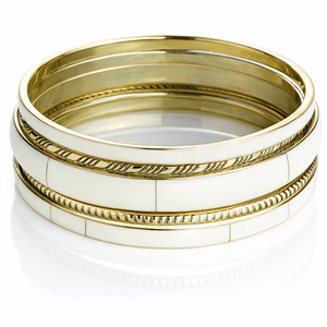 Brazaletes de Moda Hechos a Mano con Diseño Elegante de Rayas Multicolores, Brazalete Natural - Product Image 1