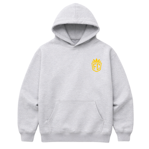 Sweat-shirt à capuche oversize gris chiné pour homme, 50% coton, 50% polyester, épaules tombantes, streetwear, coupe décontractée, sweat-shirt d'hiver - Product Image 1