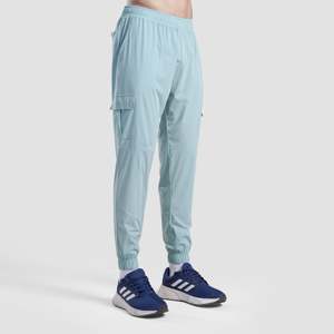 <b>Men's</b> Inertia <b>Trousers</b> in Mint XL Size Woven Spandex Hiking Pants with <b>Thermal</b> Features Zipper and Plaid Decoration - Product Image 3